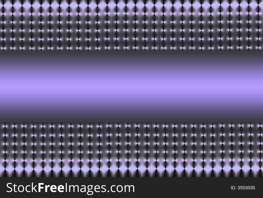 Abstract illustration of two sections of silver lilac  and black mesh on a horizontal axis with a curved silver lilac central section. Abstract illustration of two sections of silver lilac  and black mesh on a horizontal axis with a curved silver lilac central section.