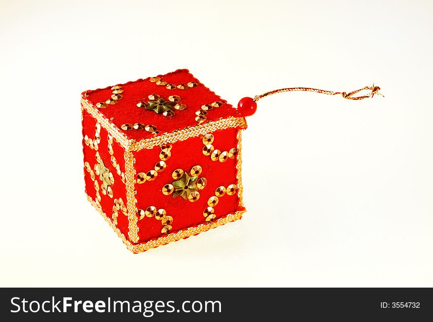 Christmas tree decoration: red box
