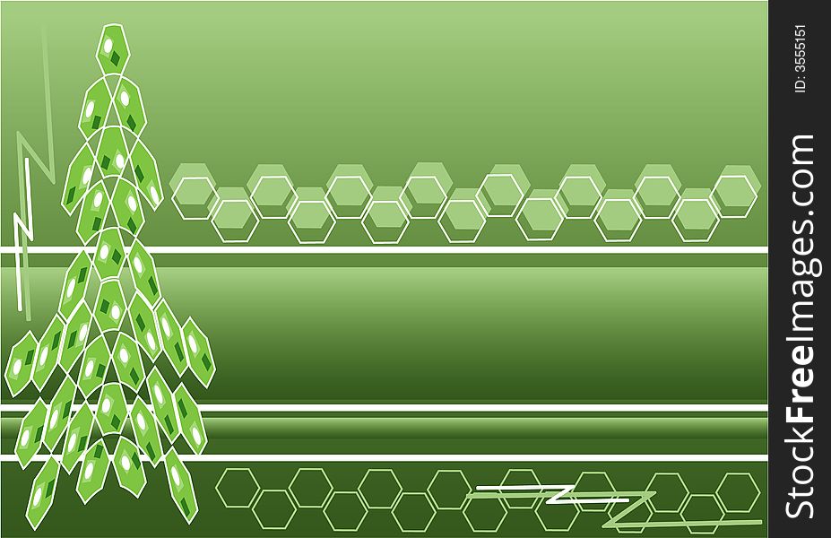 Abstract green modern background with geometry elements
