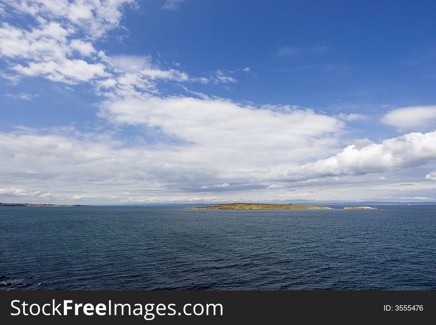 Panoramic view of the Saint Ivan island near Sozopol, Bulgaria