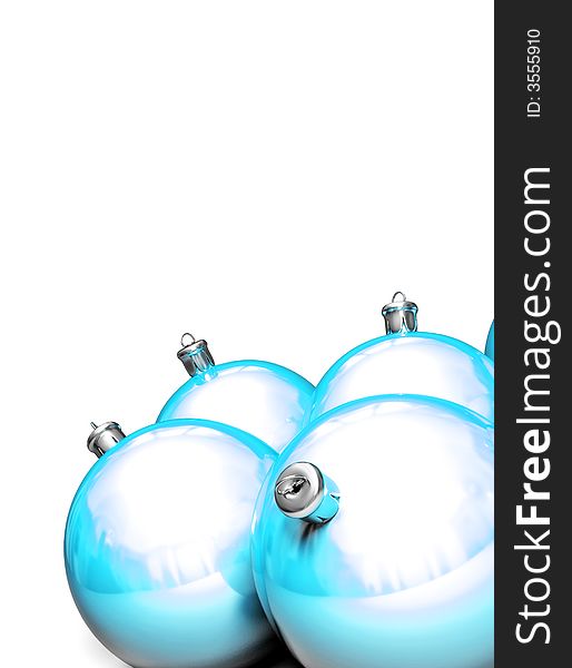 Christmass balls on white background. Christmass balls on white background