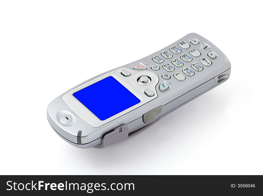 Cordless phone isolated on white with clipping path