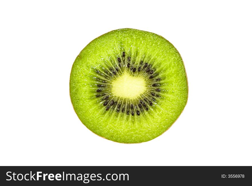 Kiwi Slice, White Background