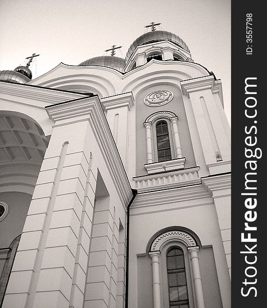 Church in Khabarovsk. Far East of Russia.