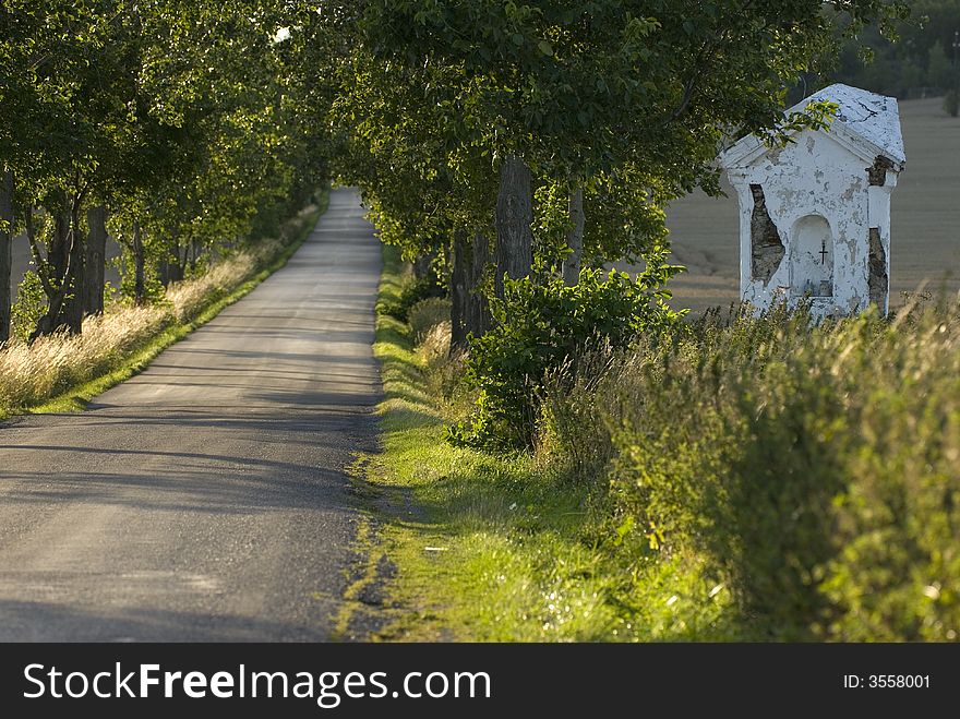 Road with column of the crucification