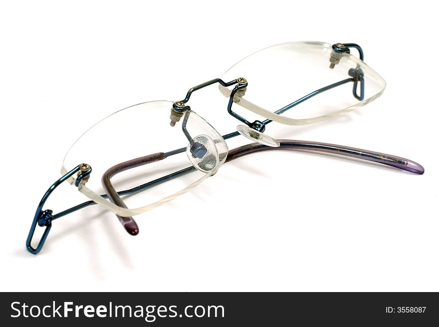 Modern glasses isolated over white