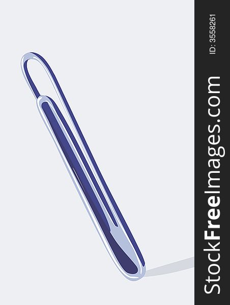 Illustration of Isolated Paper clip