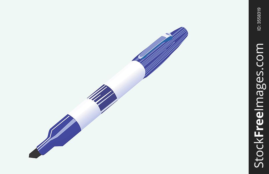 Illustration of a colourful sketch pen