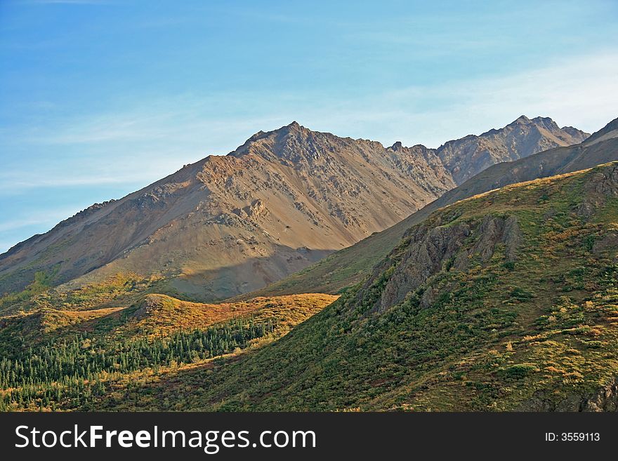 Alaska mountians in Denali Park. Alaska mountians in Denali Park.