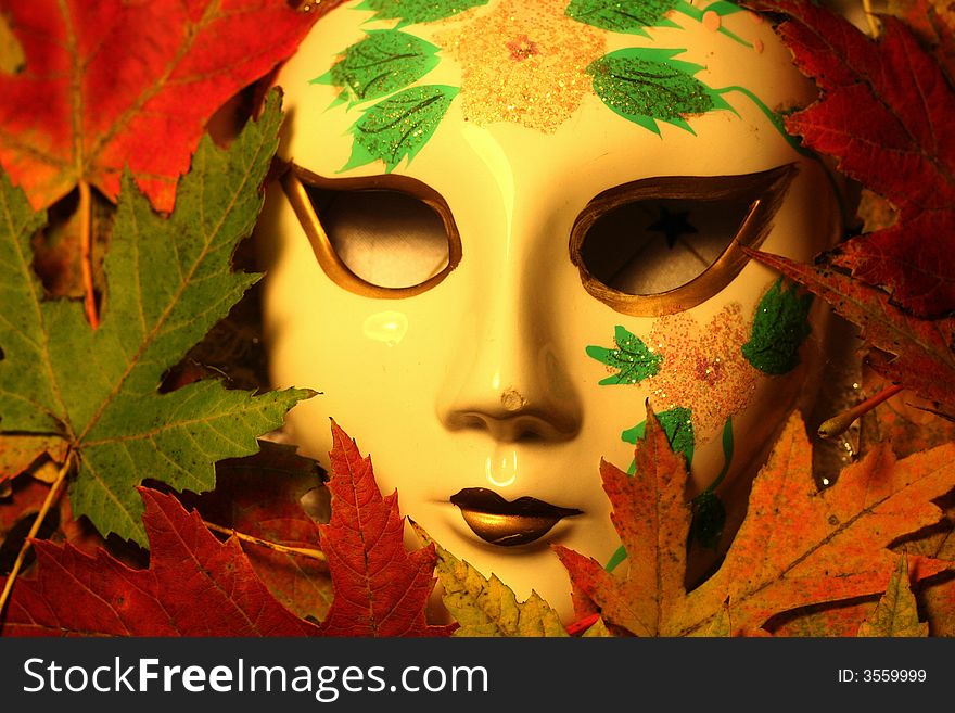 Mask in Maple leaves