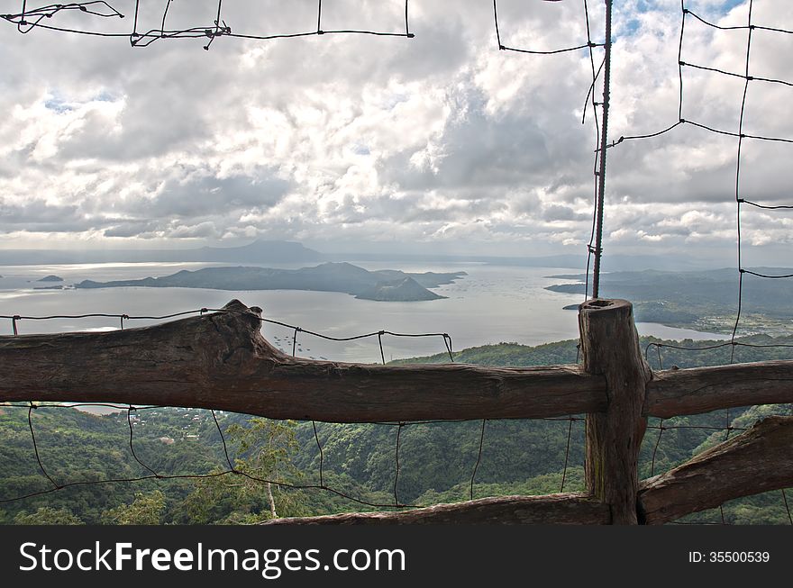 Taal lake and volcano taken in tagaytay. Taal lake and volcano taken in tagaytay