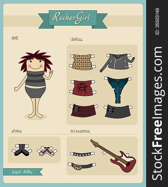 Paper doll rock to change your look. Paper doll rock to change your look