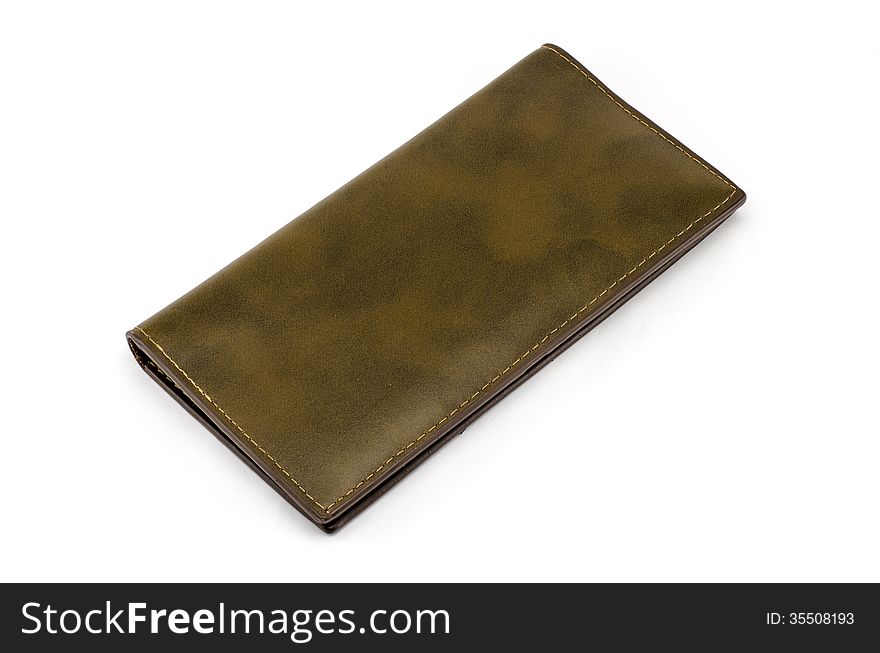 Brown wallet clash isolated on white background