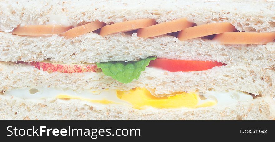 Close up of sandwich background