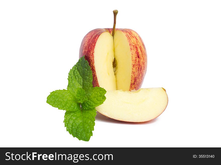 Red apple on a white background. Red apple on a white background