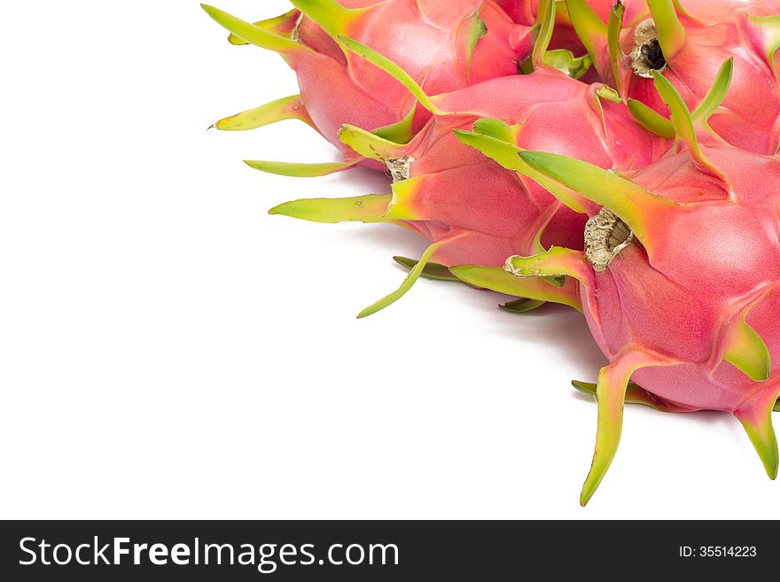 Dragon fruit isolated on white background