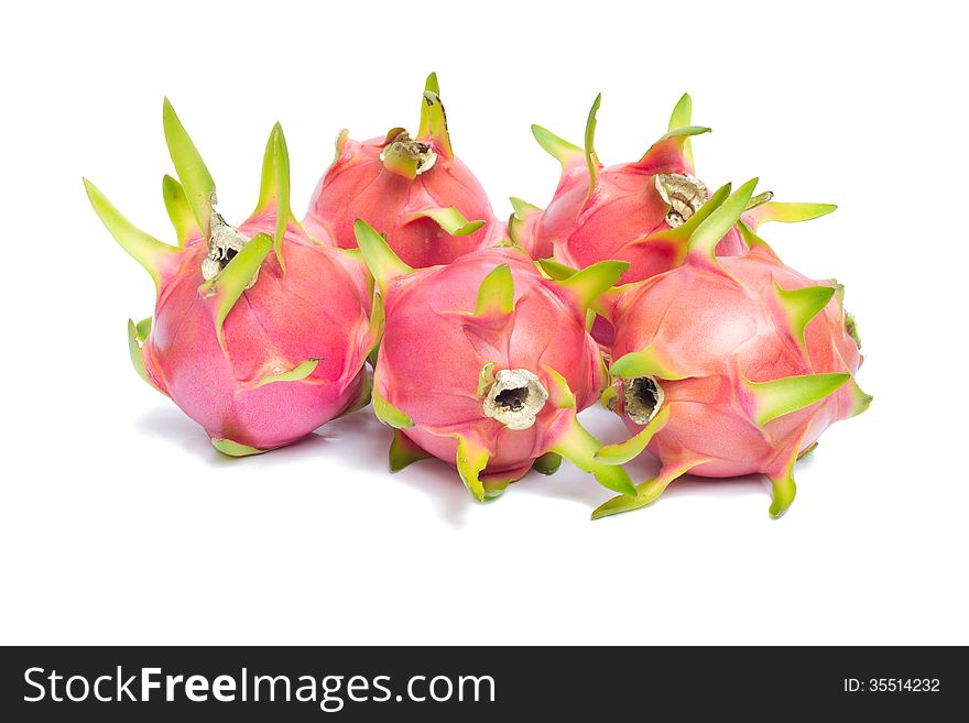 Dragon fruit isolated on white background