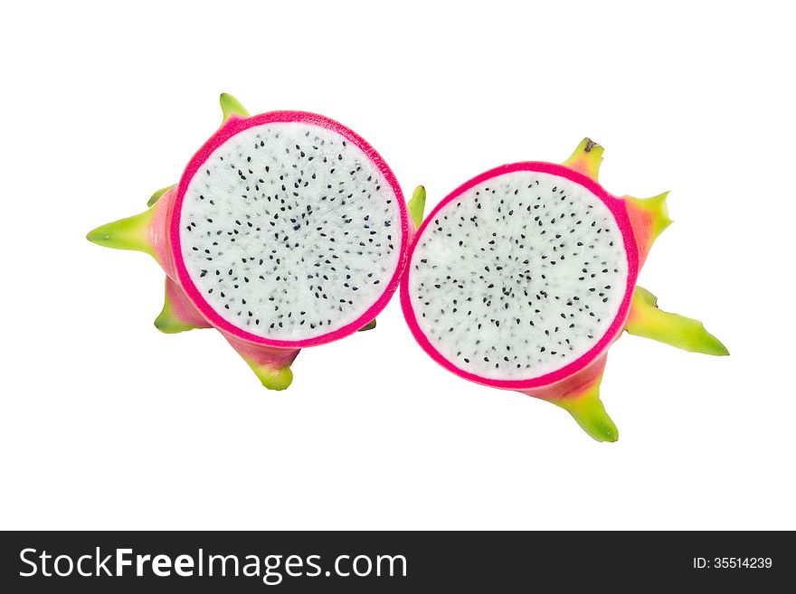 Dragon fruit isolated on white background