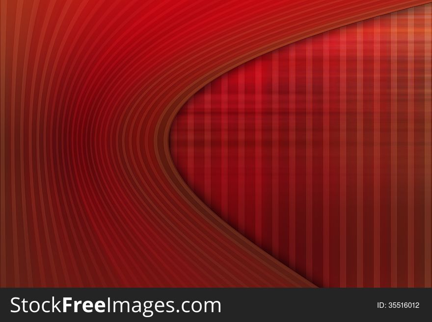 Beautiful red background with curved lines. Beautiful red background with curved lines