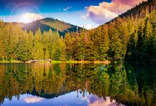 Mountain Lake In Evening Royalty Free Stock Image Mountain Lake In Evening Royalty Free Stock Image