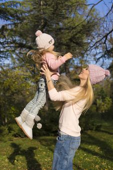 Mother And Her Little Girl Having Fun Stock Photography Mother And Her Little Girl Having Fun Stock Photography