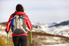 Woman Hiking Rear View Royalty Free Stock Photo Woman Hiking Rear View Royalty Free Stock Photo