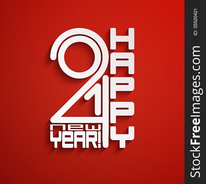 Vector New Year 2014 background. Eps 10