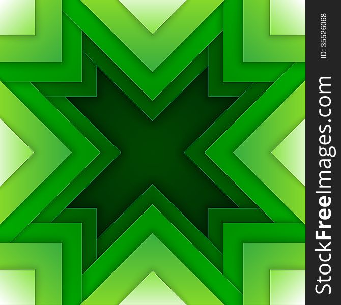 Abstract green triangle shapes background