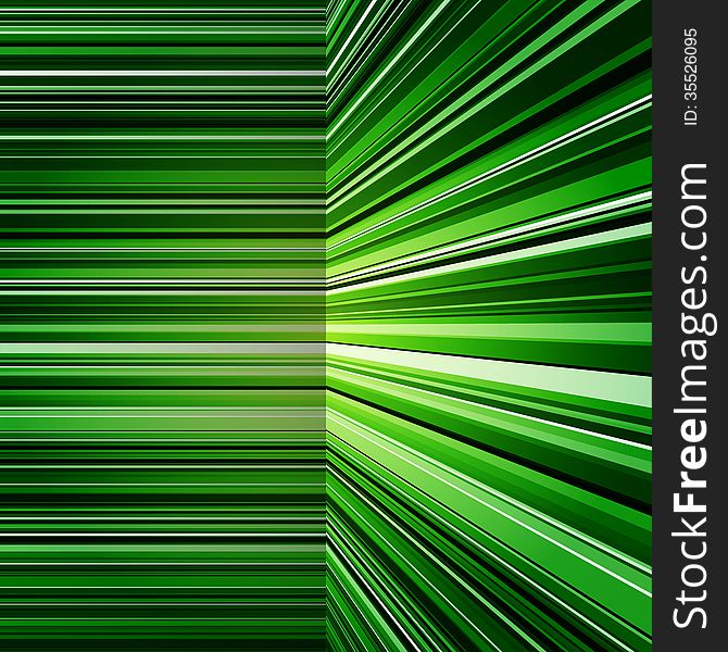 Abstract warped green stripes colorful background