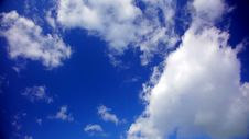 Blue Sky With Fluffy Clouds In 1080p Royalty Free Stock Image Blue Sky With Fluffy Clouds In 1080p Royalty Free Stock Image