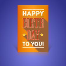 Vintage Birthday Card - Vector Stock Photography Vintage Birthday Card - Vector Stock Photography