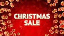 Sale On Background With Christmas Ornaments Royalty Free Stock Images
