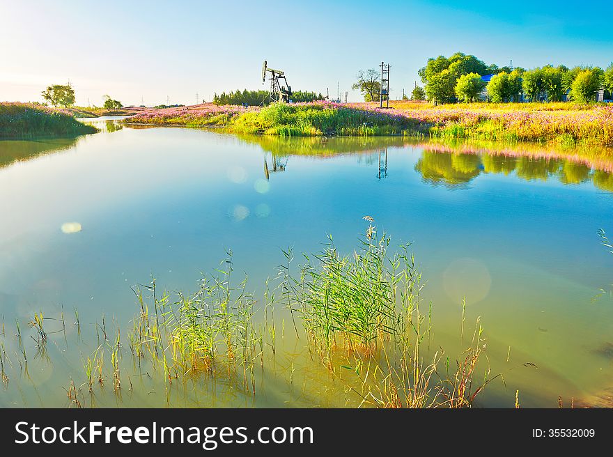 The photo taken in China's heilongjian province daqing city,daqing oil field.The time is September 18, 2013. The photo taken in China's heilongjian province daqing city,daqing oil field.The time is September 18, 2013.