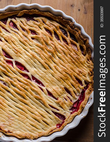 Apples And Raspberries Pie