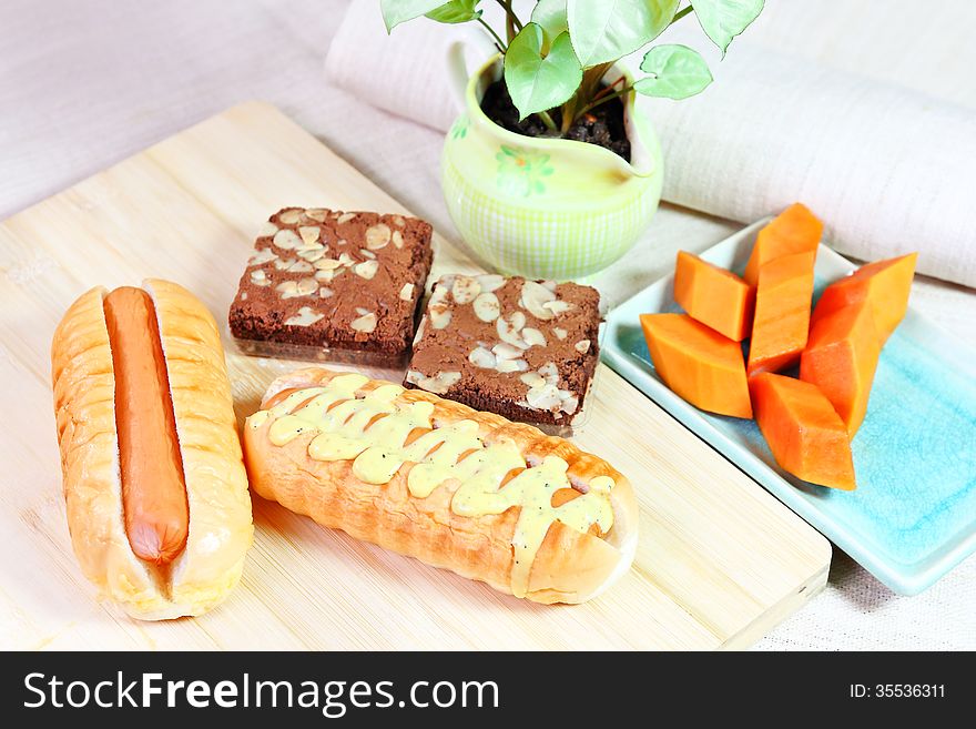 Hot Dog With Chocolate Bread