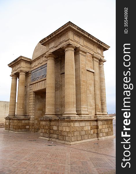 Ancient roman triumphal arch in Cordoba,Spain