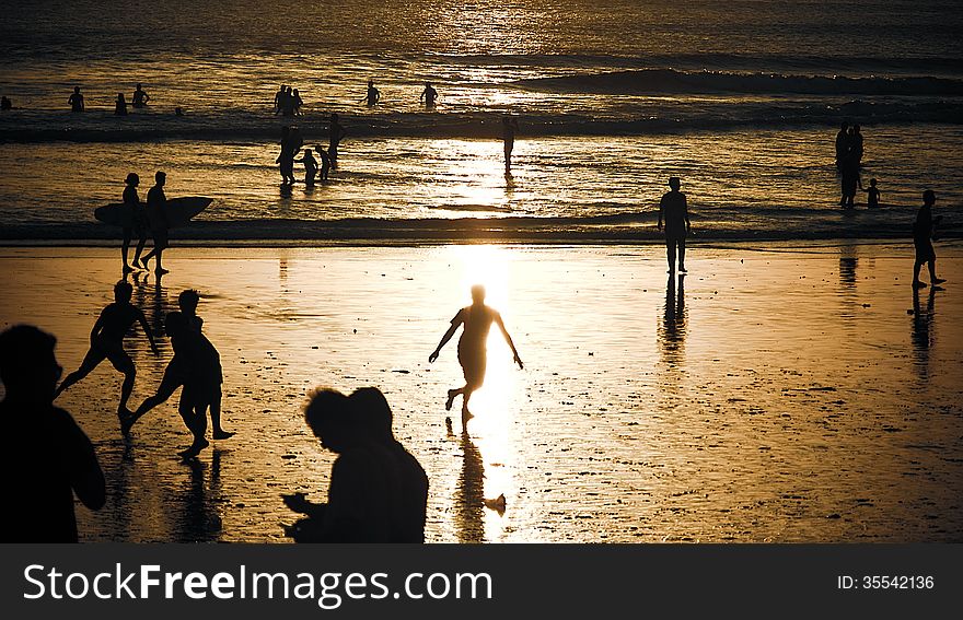 Beautiful sunset at Kuta Bali. Beautiful sunset at Kuta Bali