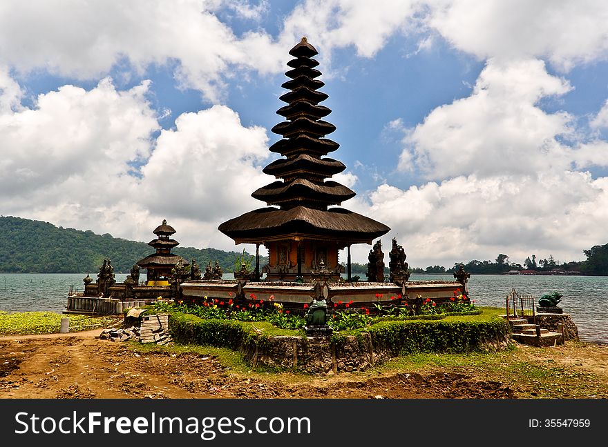 Pura Ulun Danu Bratan Temple in Bali Island, Indonesia