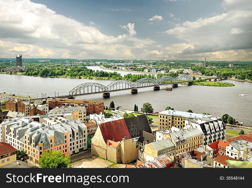 Panorama Of Riga, Latvia