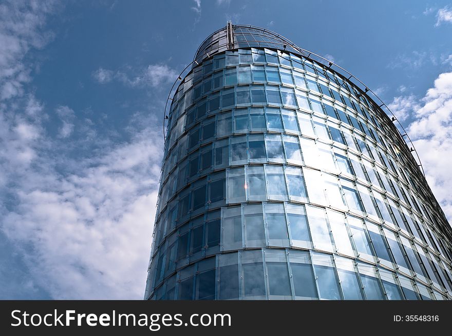 Modern High Rise Building in City Downtown Financial District.