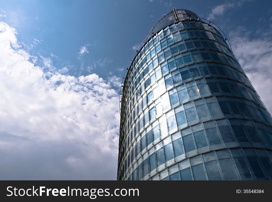 Modern High Rise Building in City Downtown Financial District.