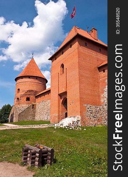 Medieval Trakai Castle near Vilnius, Lithuania.