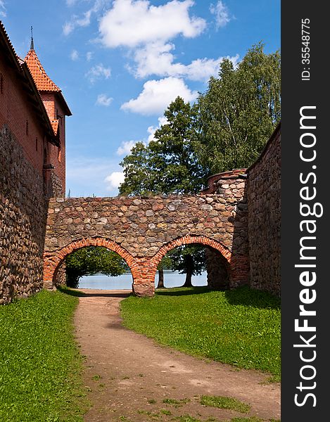 Medieval Trakai Castle Near Vilnius, Lithuania.