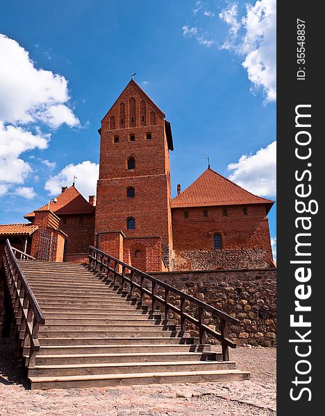 Medieval Trakai Castle Near Vilnius, Lithuania.