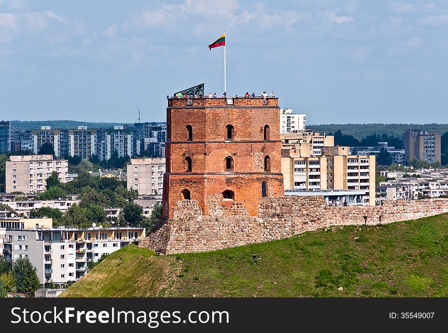 Tower of Gediminas Castle in Vilnius, Lithuania. Tower of Gediminas Castle in Vilnius, Lithuania.