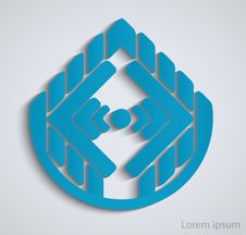 Abstract Geometric Business Sign. Royalty Free Stock Photography