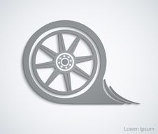Car Wheel. Abstract Car Sign For Your Design Template Or Brochur Royalty Free Stock Images