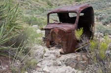 Old Rusty Car/truck In Desert Stock Photo Old Rusty Car/truck In Desert Stock Photo