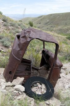 Old Rusty Car On Hill Stock Photos Old Rusty Car On Hill Stock Photos