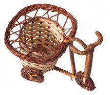 Wicker Bicycle. Royalty Free Stock Image